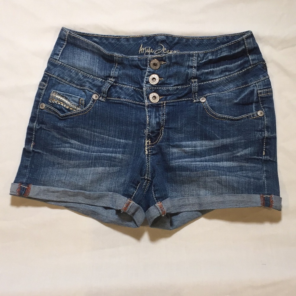 Ariya Distressed Denim Shorts